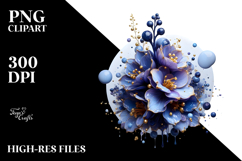 Abstract Delphinium, Transparent PNG Product Image 2