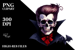 A Simple Vampire Skull PNG Product Image 2