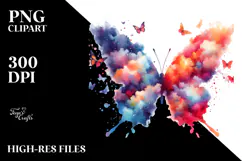 Butterfly Cloud of Dust Painting, PNG Product Image 2