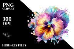 Vibrant Pansy in Pastel, Translucent PNG Product Image 1