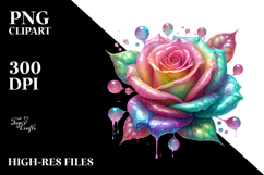 Vibrant Pastel Shiny Rose PNG Product Image 2