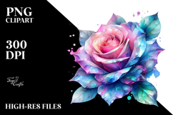 Vibrant Pastel Shiny Rose PNG Product Image 2