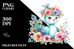Sublimation Clipart White Background | Cute Peacock Product Image 2