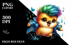 Excited Baby Bird Running, High-Quality PNG Product Image 3