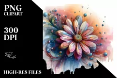 Vibrant Pastel Wooden Daisy PNG Product Image 3
