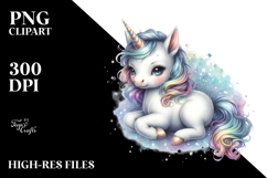 Cute Baby Unicorn PNG Product Image 2