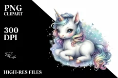 Cute Baby Unicorn PNG Product Image 3