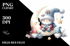 Vintage Christmas Gnomes, Transparent PNG Product Image 3