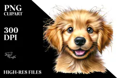 Cute Golden Retriever PNG Product Image 2