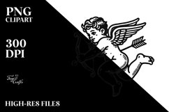 Simple Tattoo Style Cupid PNG Product Image 2