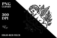 Simple Tattoo Style Cupid PNG Product Image 2