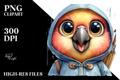 baby parrot big eyes standing up human like Product Image 2
