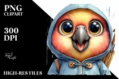 baby parrot big eyes standing up human like Product Image 3