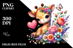 Adorned Baby Giraffe PNG Product Image 2