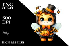 Cute Energetic Baby Bee, PNG Product Image 2