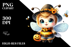 Cute Baby Bee Halloween PNG Product Image 2