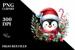 Christmas Penguin, Transparent PNG Product Image 3
