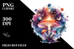 Magical Celestial Mushroom Splash Clipart Product Image 1