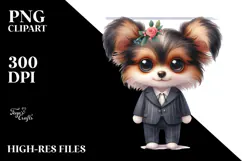 Funny Dog Dressed as Human | Sublimation | Clipart Product Image 2