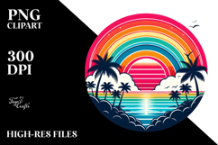 Retro Tropical Rainbow Sunset, 20 oz Tumbler Product Image 2