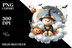 Bear in Halloween Costume PNG Product Image 2