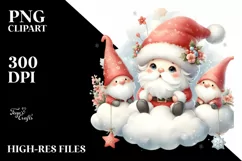 Vintage Christmas Gnomes, Transparent PNG Product Image 3