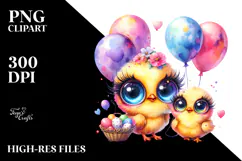 Crazy Eyes Baby Chicken PNG Product Image 2