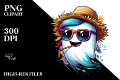 Funny Ghost with Cool Hair PNG Product Image 2