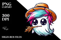 Funny Ghost with Cool Hair PNG Product Image 2