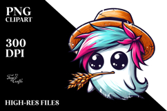 Funny Ghost with Cool Hair PNG Product Image 2