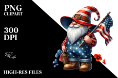 watercolor patriotic farmer gnome Product Image 2
