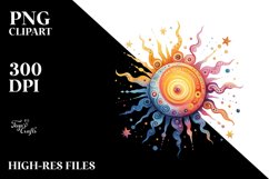 Colorful Whimsical Sun PNG Product Image 2