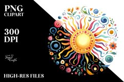 Very Simple Colorful Sun, Transparent PNG Product Image 2