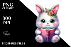 Goofy Cute Baby Bunny PNG Product Image 2