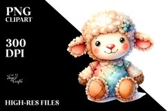 Colorful Brownish Plush Lamb | Clipart Product Image 3