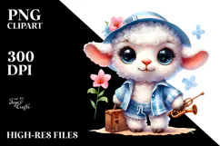 Lamb in Beachwear, Transparent PNG Product Image 2