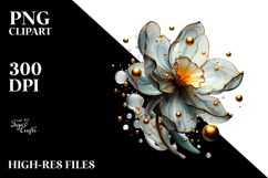 Elegant Narcissus Flower Watercolor PNG Product Image 2