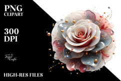 Abstract Rose Splash PNG Product Image 2