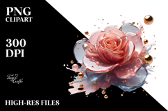 Abstract Rose Splash PNG Product Image 2