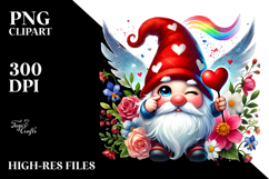 Colorful Valentine Gnome PNG Product Image 2