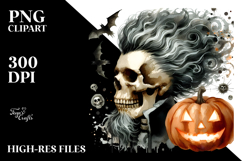 Tom Skull with Hair, Transparent PNG Product Image 2
