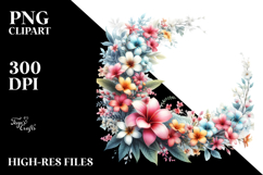 Vibrant Floral Frame with Hawaiian Flowers Product Image 2