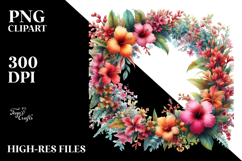 Vibrant Floral Frame with Hawaiian Flowers Product Image 2