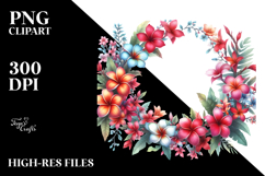 Vibrant Floral Frame with Hawaiian Flowers Product Image 2