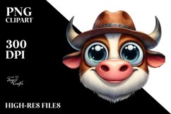 Happy Hat Ox Sublimation Clipart Product Image 1