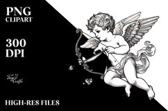 Lineart Cupid PNG Product Image 2