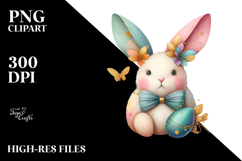 Colorful Bunny Made of Wood PNG Product Image 2