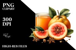 Watercolor Flowers,Quince Juice Clipart Product Image 3