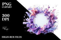 Glossy Violet Frame PNG Product Image 2