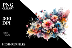 Grungy Spring Flower PNG Product Image 2